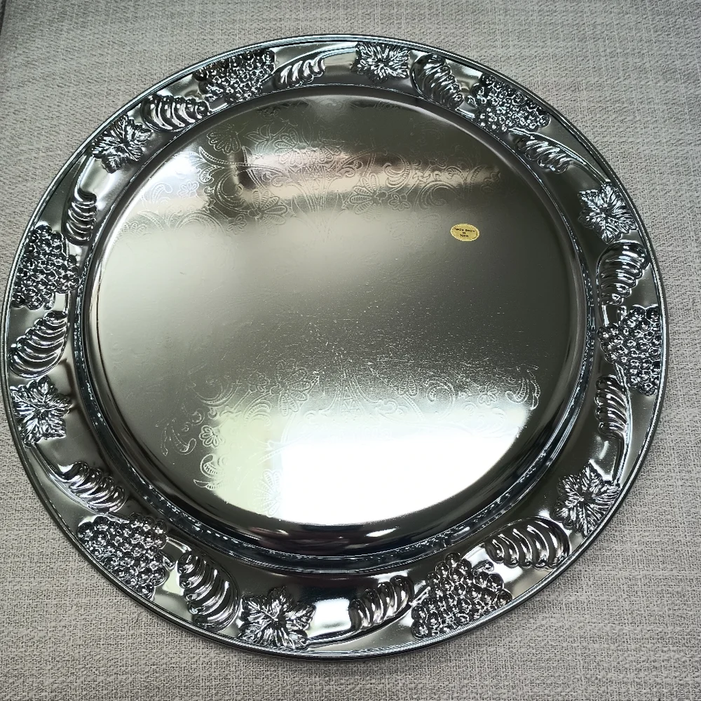 Action Industries 1983 Vintage Silver‎ Chrome Dish Tray 13